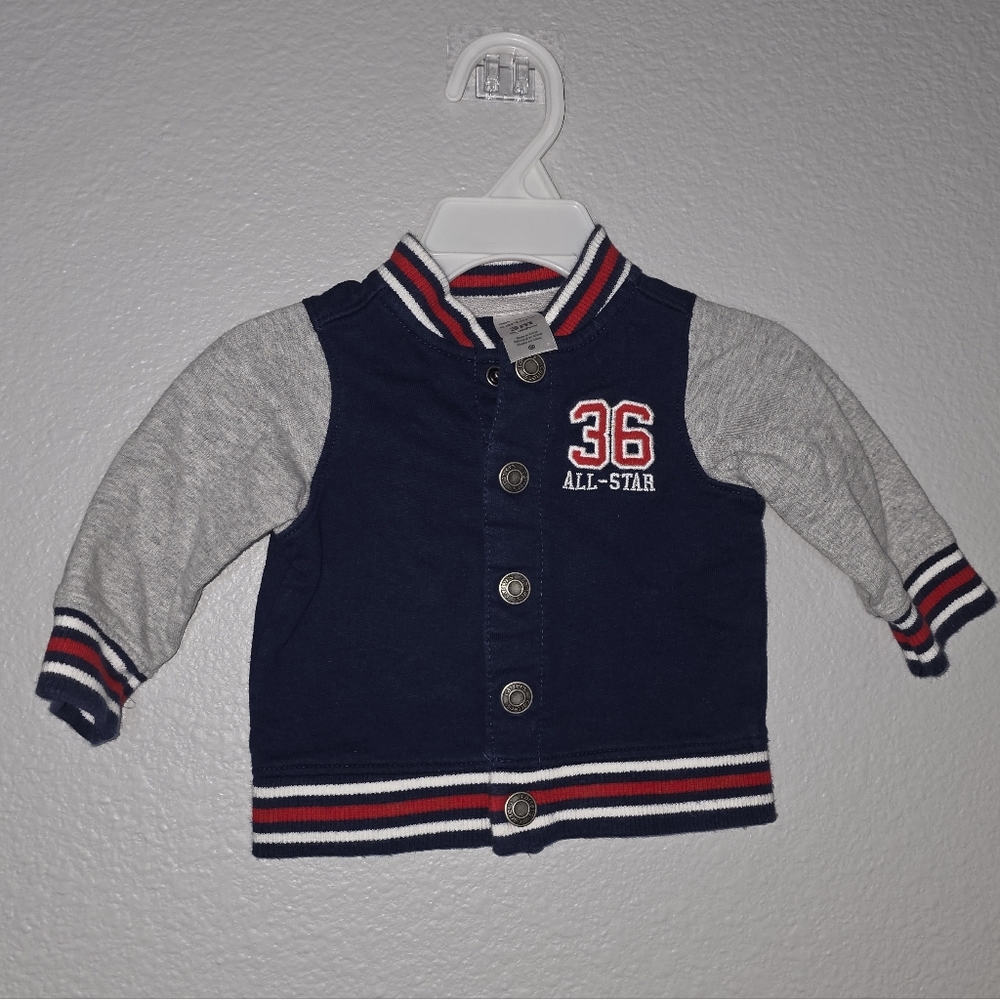 Carter's Navy and Gray Baby Varsity Jacket